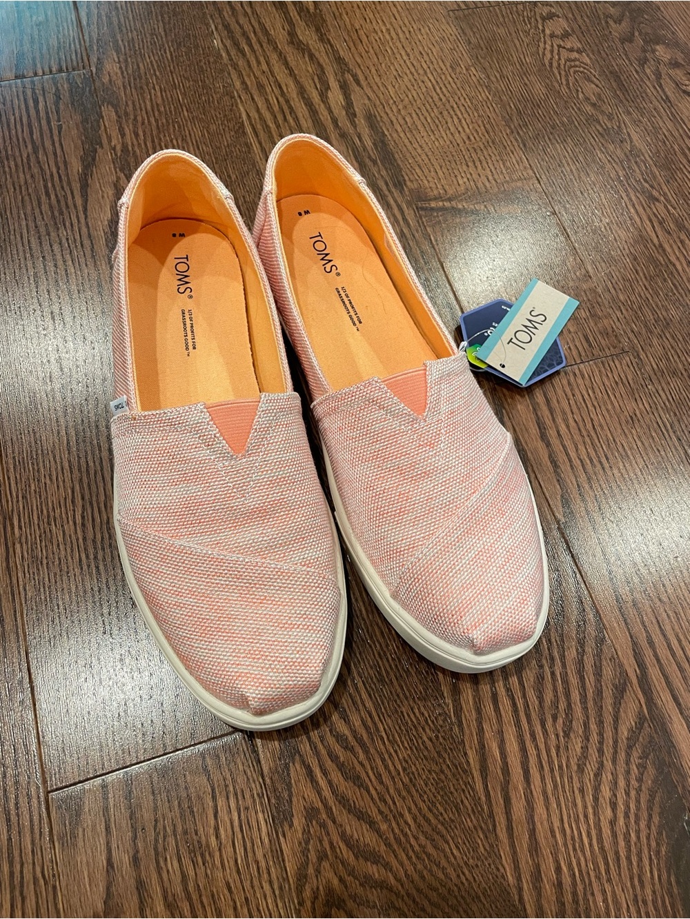 Toms Slip-On Canvas Shoes in Coral